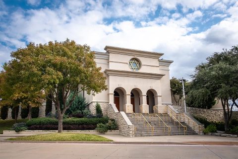Front view of the building
